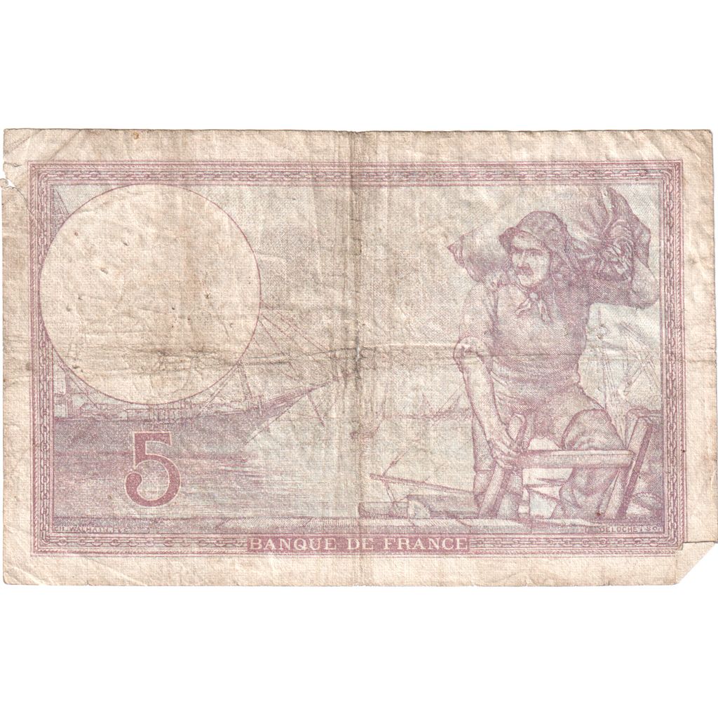 Frankrijk, 5 Francs, Violet, 1939-07-13, D.58266617, TB