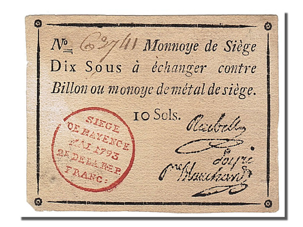 Duitsland, 10 Sous, 1793, TTB, KM:S1476a, Lafaurie:244