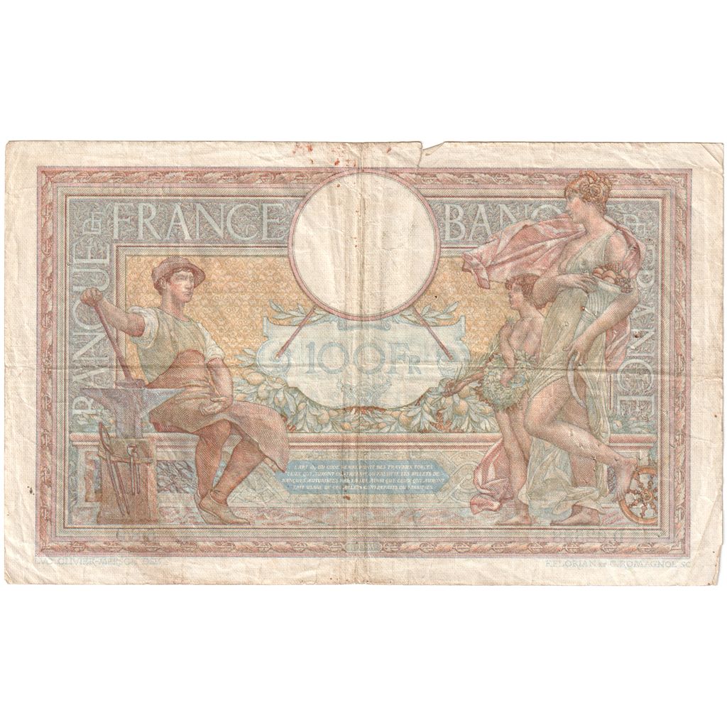 Francja, 100 Francs, Luc Olivier Merson, 1938-12-01, D.62588580, VF(30-35)