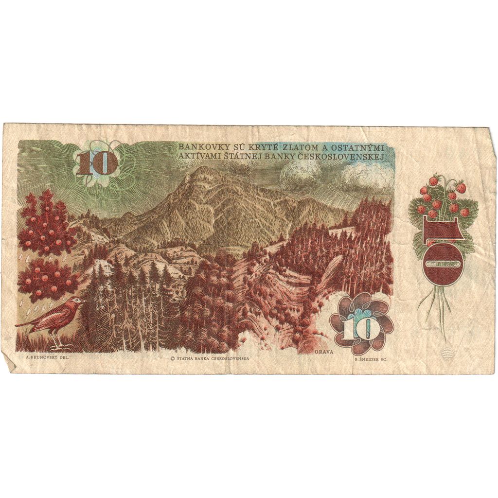 Geldschein, Tschechoslowakei, 10 Korun, 1986, S+
