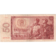 Billet, Tchécoslovaquie, 50 Korun, 1964, TB