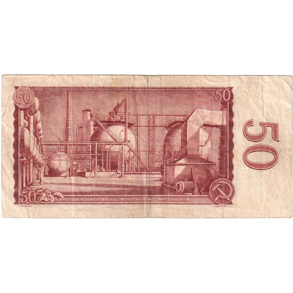 Billet, Tchécoslovaquie, 50 Korun, 1964, TB