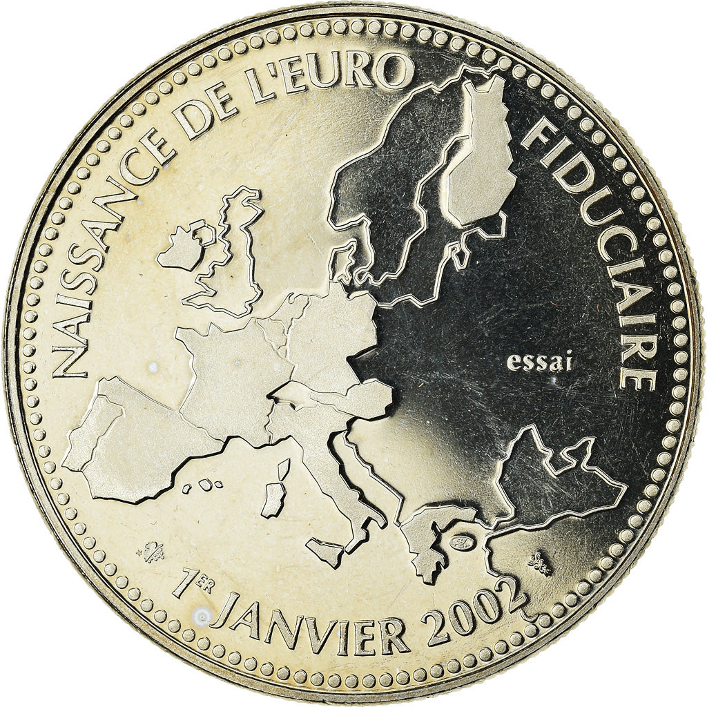 France, Médaille, L'Europe, Naissance de l'Euro Fiduciaire, Politics, Society