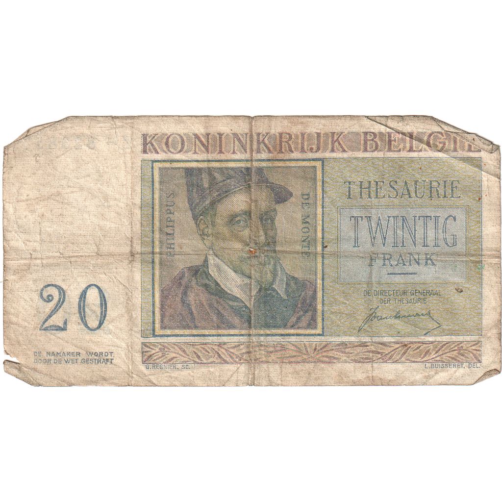 Belgio, 20 Francs, 1950-07-01, MB