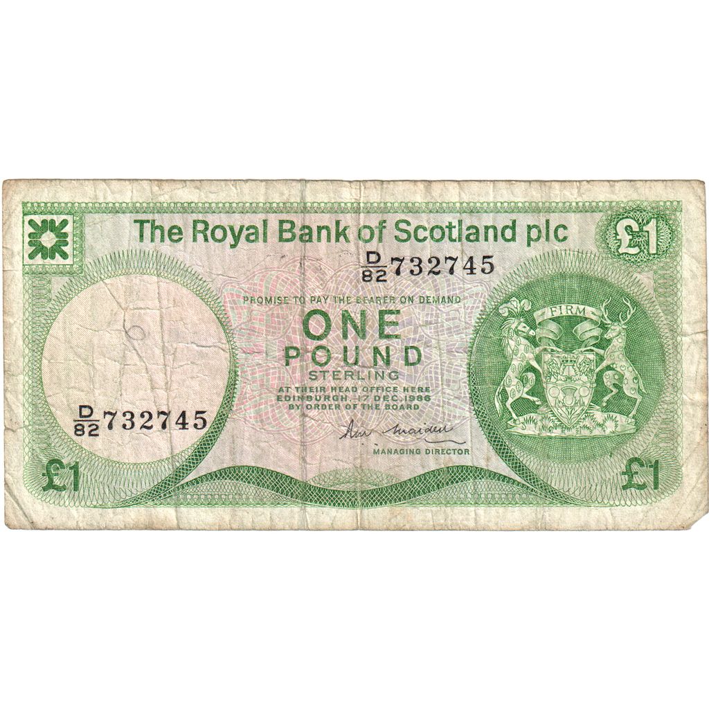 Banknote, Scotland, 1 Pound, 1986, 1986-05-01, EF(40-45)
