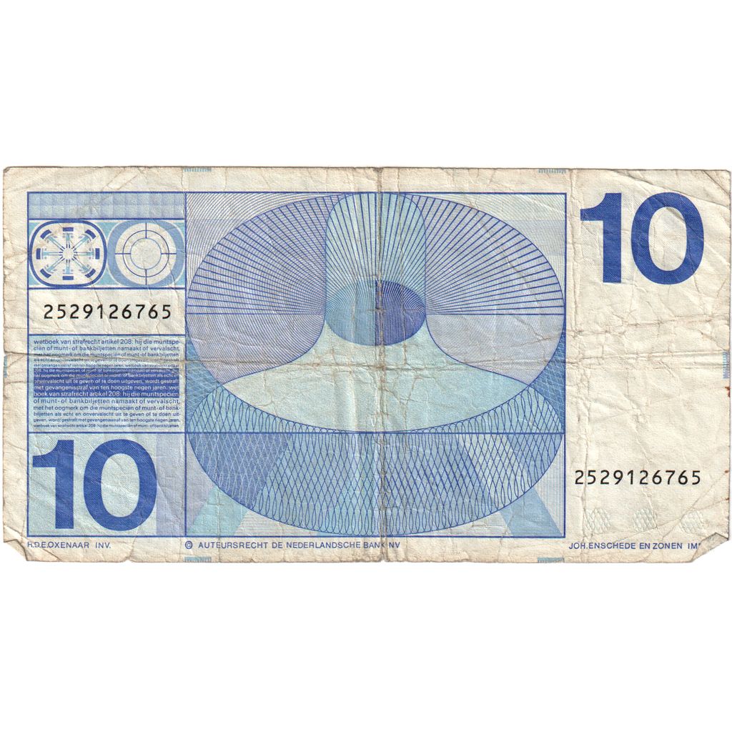 Pays-Bas, 10 Gulden, 1968-04-25, TTB