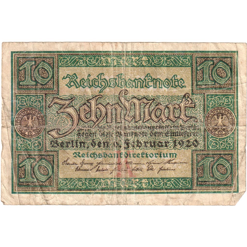 Deutschland, 10 Mark, 1920-02-06, S+