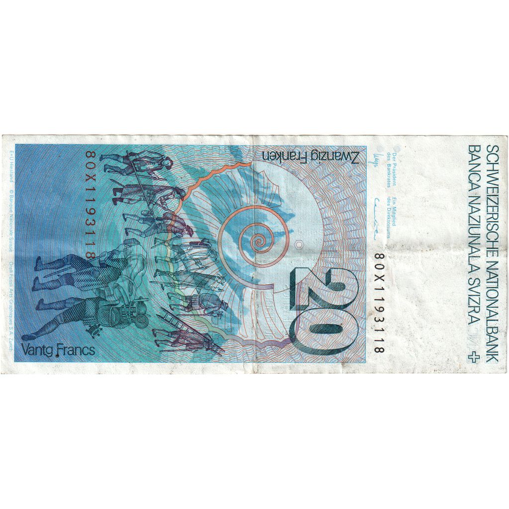 Switzerland, 20 Franken, AU(55-58)