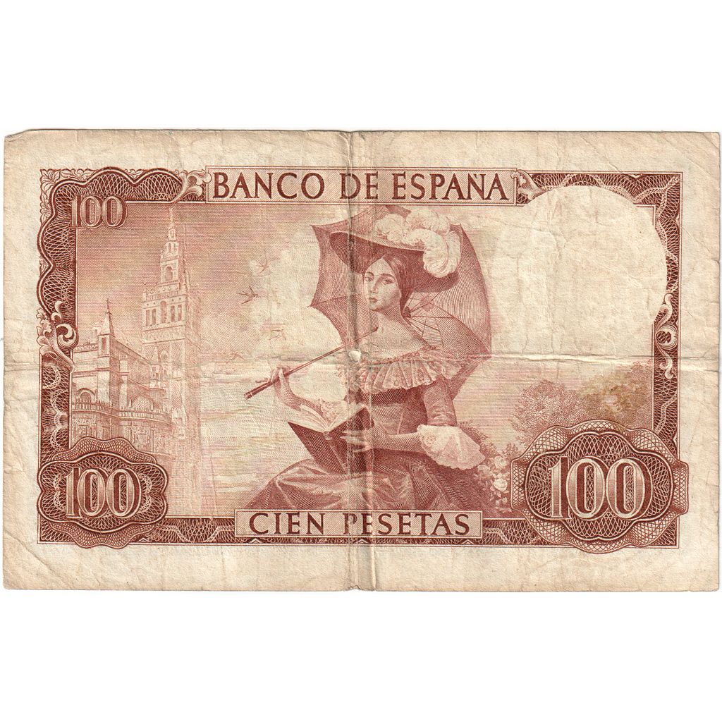 Banknote, Spain, 100 Pesetas, 1965, 1965-11-19, VF(20-25)