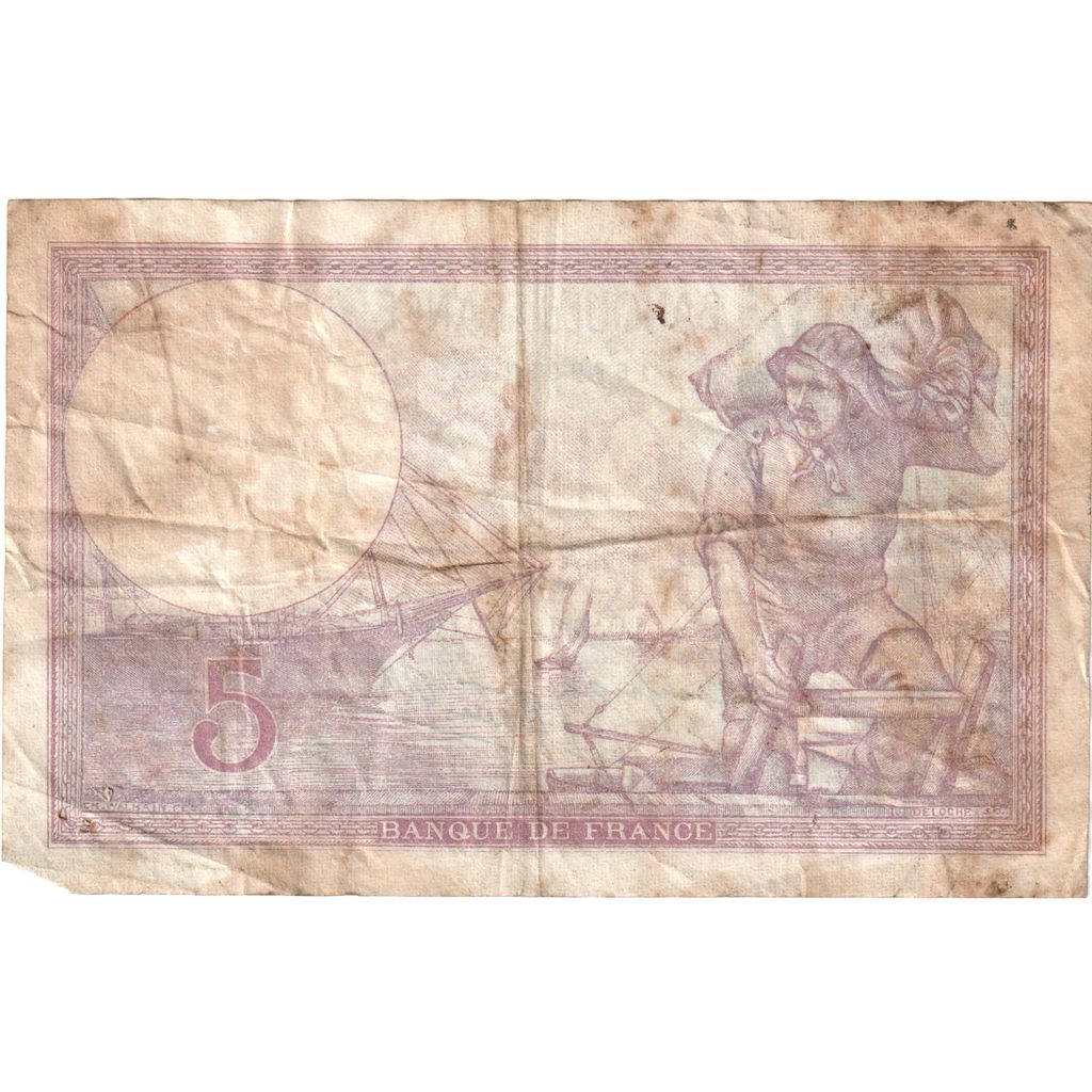 Frankrijk, 5 Francs, Violet, 1940-12-26, G.67998169, TB