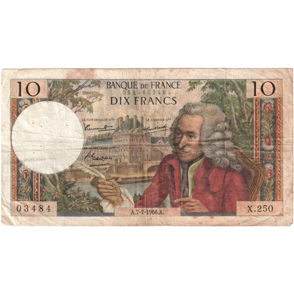 Frankreich, 10 Francs, Voltaire, 1966-07-07, X.25003484, S