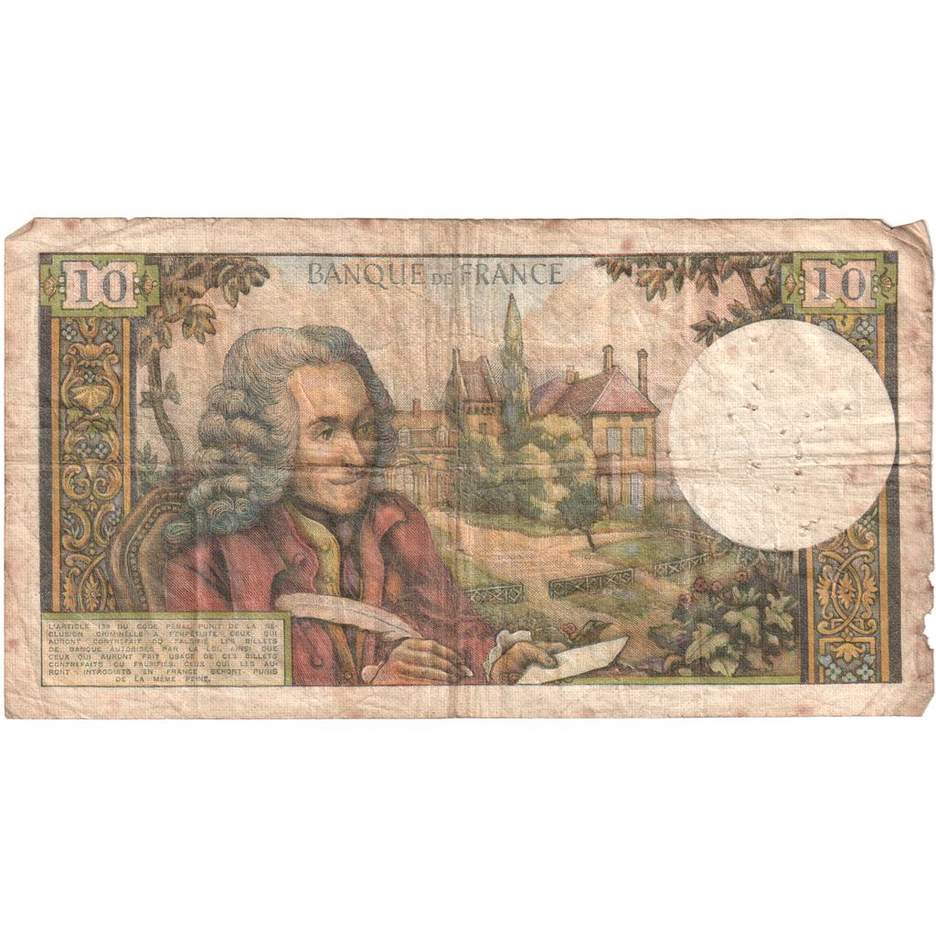 Frankreich, 10 Francs, Voltaire, 1967-01-05, Q.29724151, S
