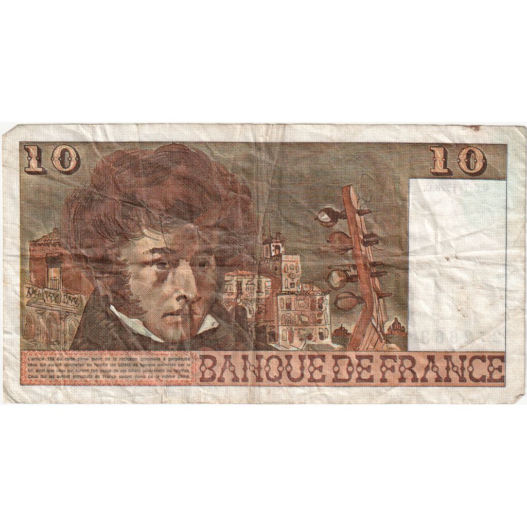 France, 10 Francs, Berlioz, 1978-07-06, D.306272663, VF(30-35)