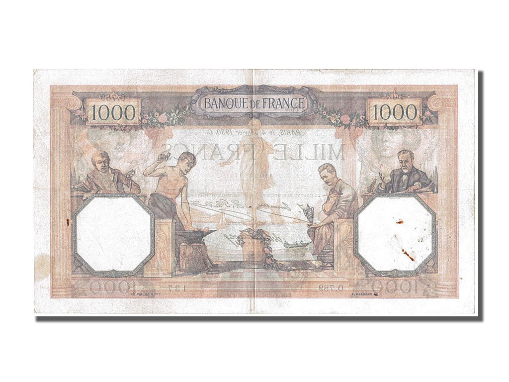 Banconote, Francia, 1000 Francs, 1 000 F 1927-1940 ''Cérès et Mercure'', 1930