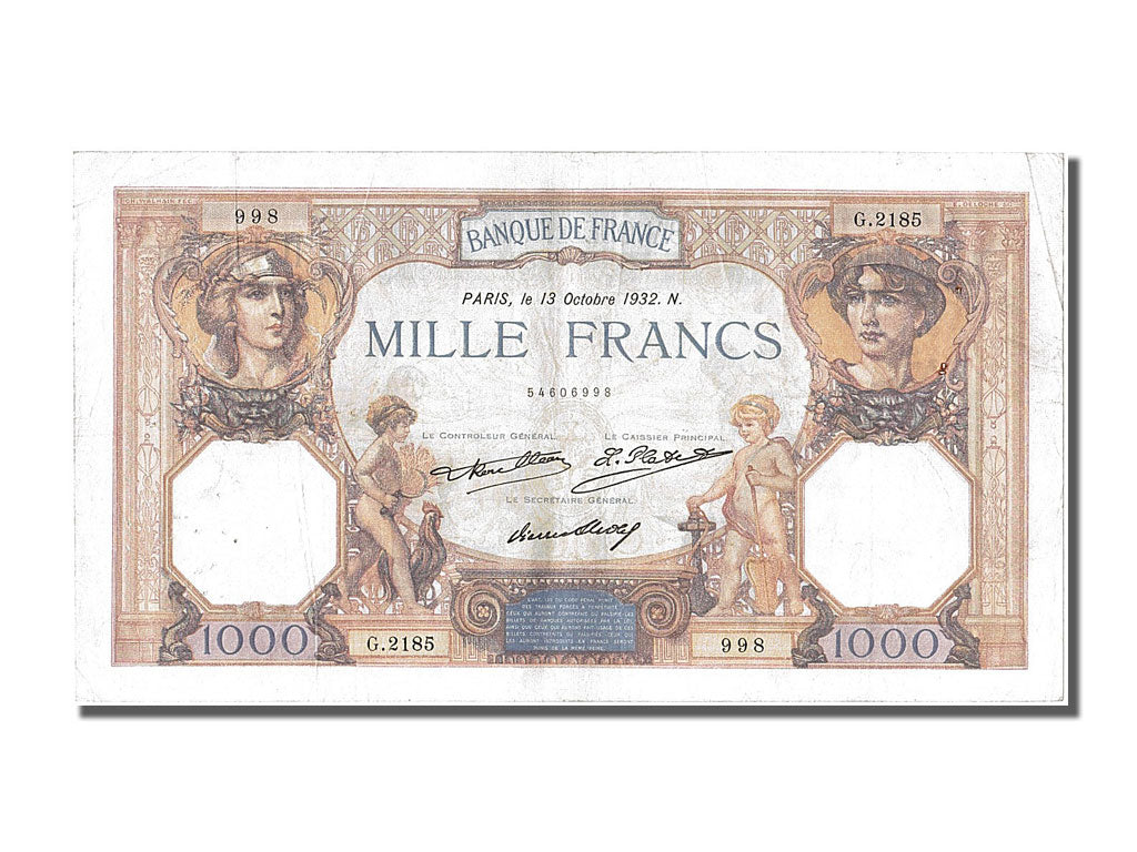 Billet, France, 1000 Francs, 1 000 F 1927-1940 ''Cérès et Mercure'', 1932