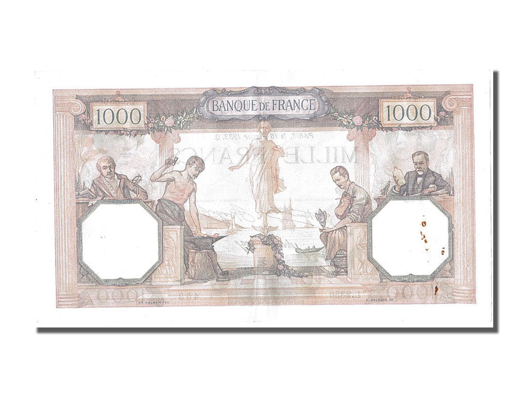 Banconote, Francia, 1000 Francs, 1 000 F 1927-1940 ''Cérès et Mercure'', 1933