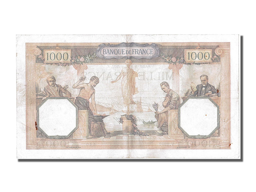 Banconote, Francia, 1000 Francs, 1 000 F 1927-1940 ''Cérès et Mercure'', 1933