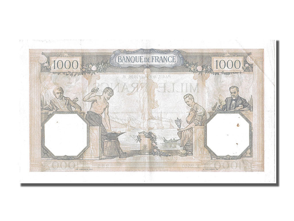 Banconote, Francia, 1000 Francs, 1 000 F 1927-1940 ''Cérès et Mercure'', 1936