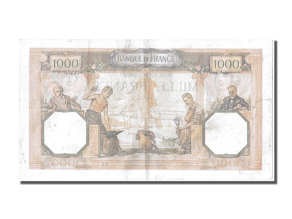 Billete, Francia, 500 Francs, 1 000 F 1927-1940 ''Cérès et Mercure'', 1940