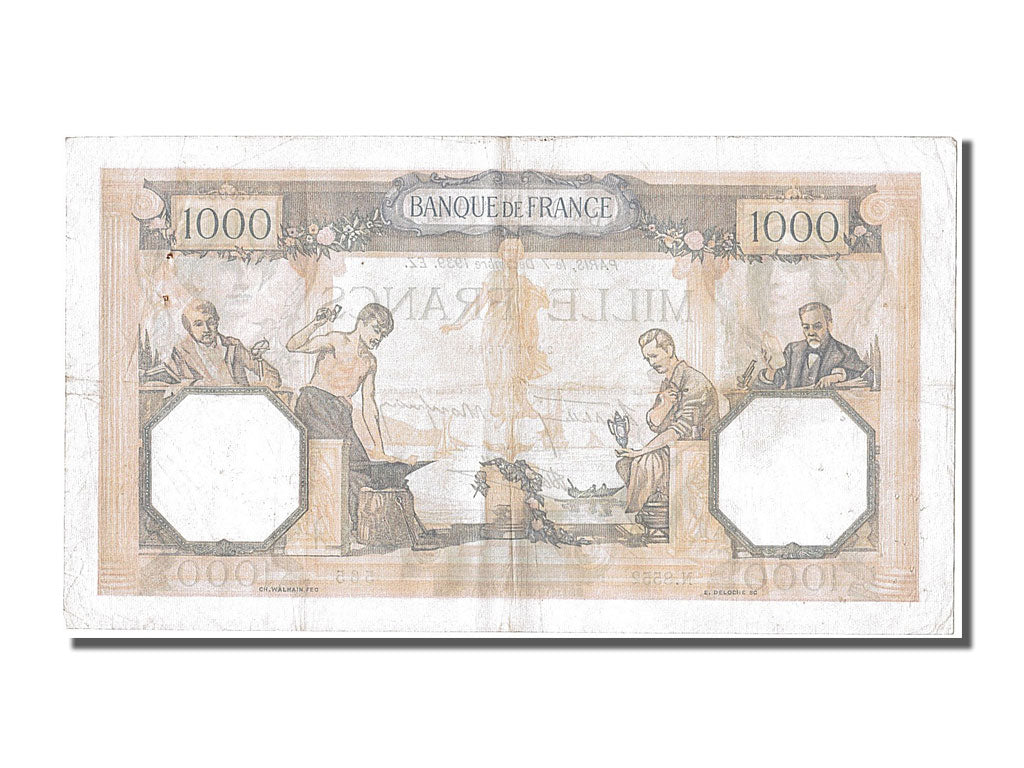 Billet, France, 500 Francs, 1 000 F 1927-1940 ''Cérès et Mercure'', 1939