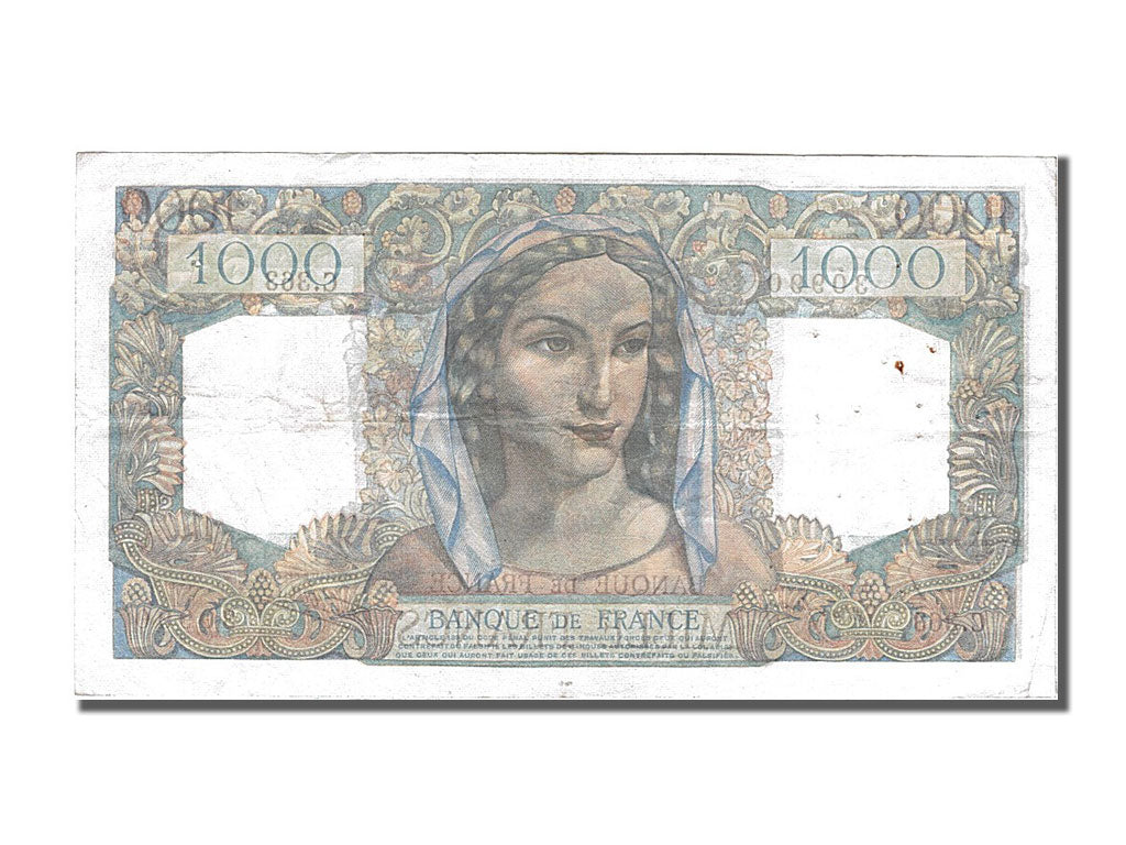 Banconote, Francia, 1000 Francs, 1 000 F 1945-1950 ''Minerve et Hercule'', 1947