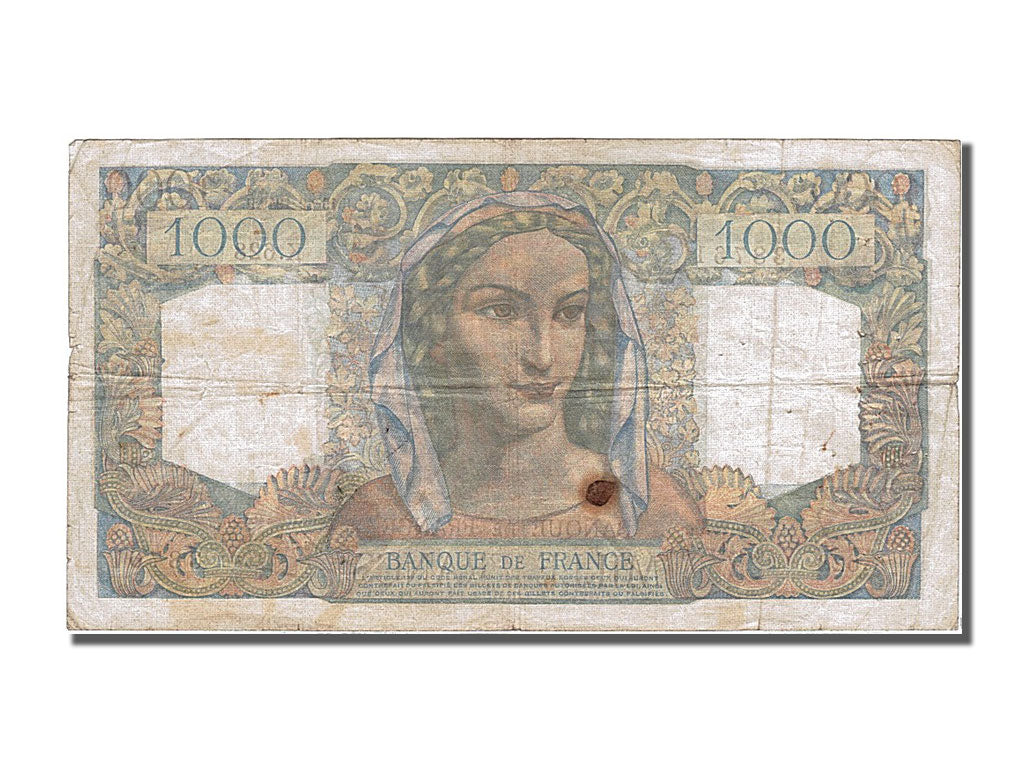 Banconote, Francia, 1000 Francs, 1 000 F 1945-1950 ''Minerve et Hercule'', 1949