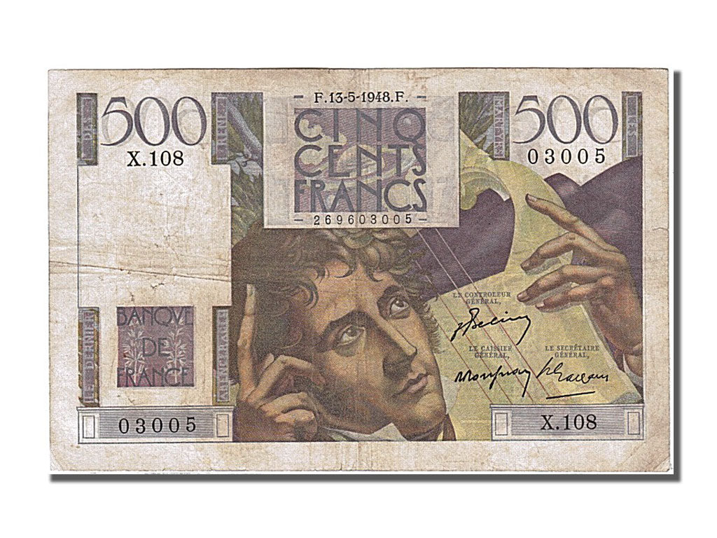 Banknote, France, 500 Francs, 500 F 1945-1953 ''Chateaubriand'', 1948