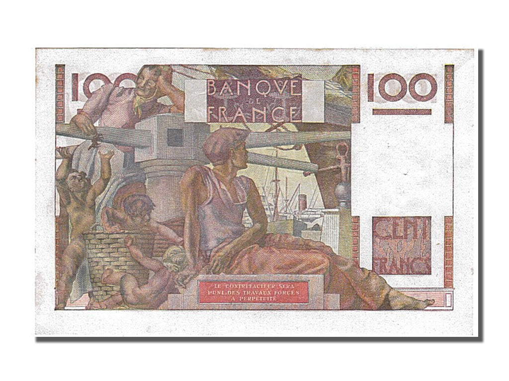 Biljet, Frankrijk, 100 Francs, 100 F 1945-1954 ''Jeune Paysan'', 1951