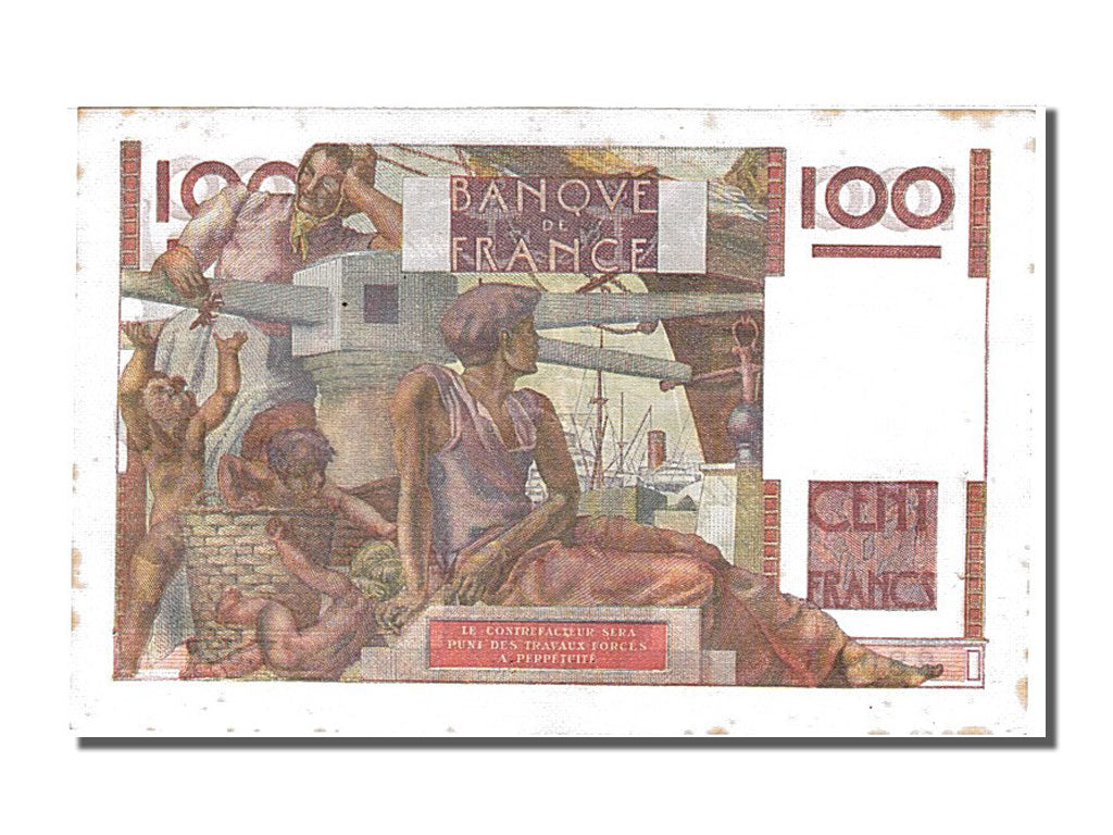 Banknot, Francja, 100 Francs, Jeune Paysan, 1953, 1953-01-02, UNC(60-62)