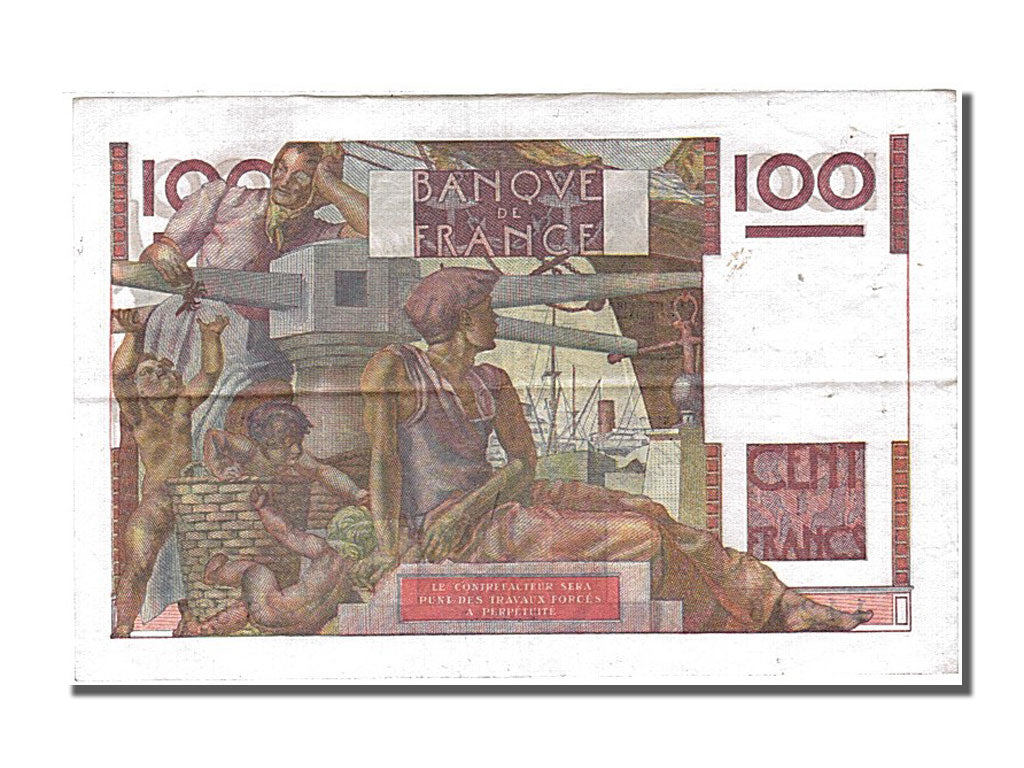 Banknote, France, 100 Francs, 100 F 1945-1954 ''Jeune Paysan'', 1953