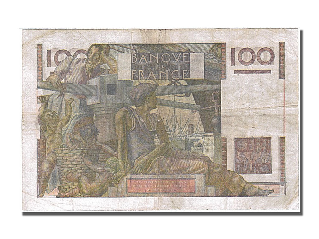 Banknote, France, 100 Francs, 100 F 1945-1954 ''Jeune Paysan'', 1953