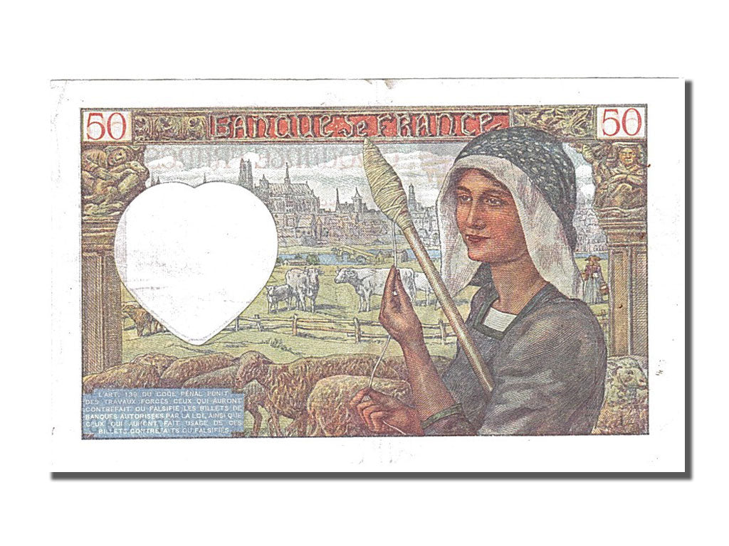 Banconote, Francia, 50 Francs, 50 F 1940-1942 ''Jacques Coeur'', 1940