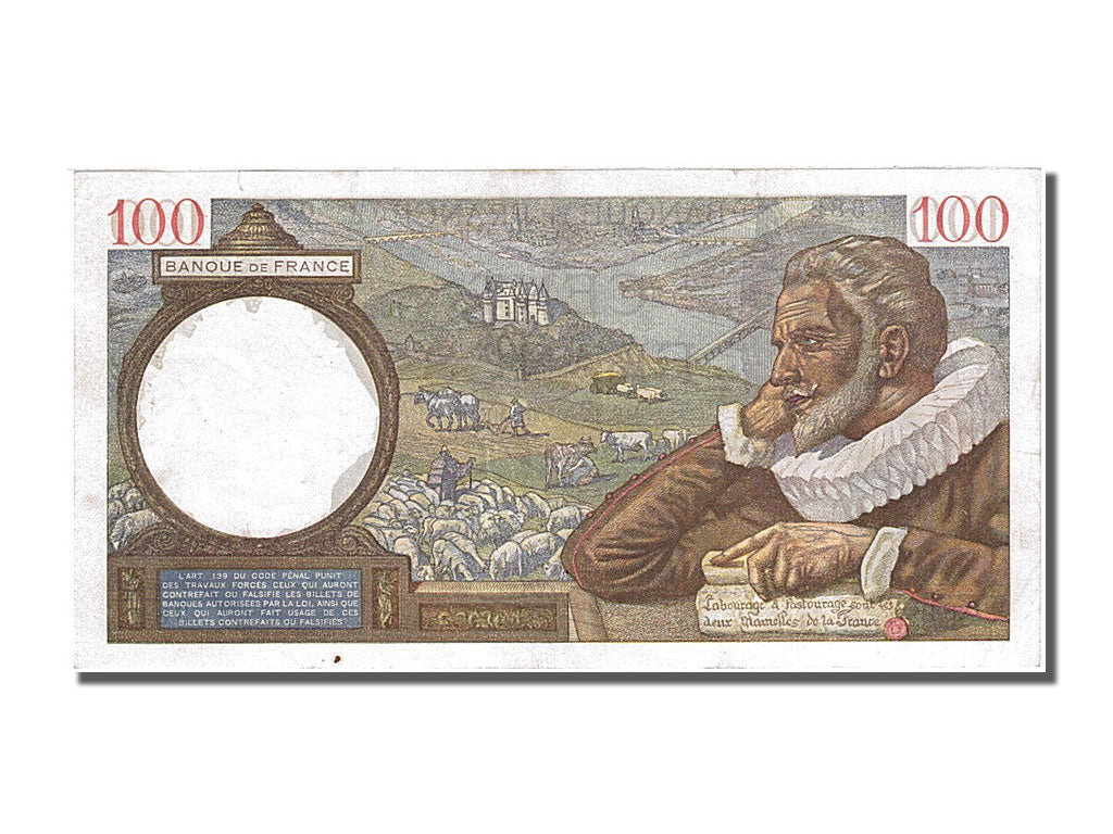 Banknote, France, 100 Francs, 100 F 1939-1942 ''Sully'', 1939, 1939-09-14