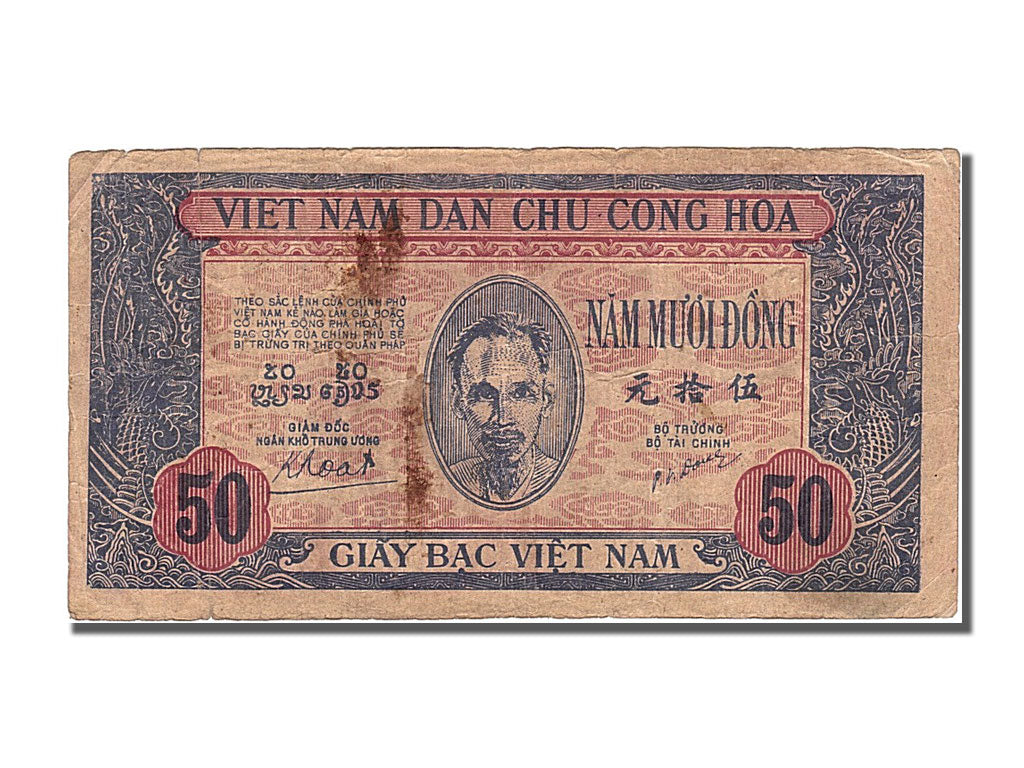Banconote, Vietnam, 50 D<ox>ng, 1947, BB+