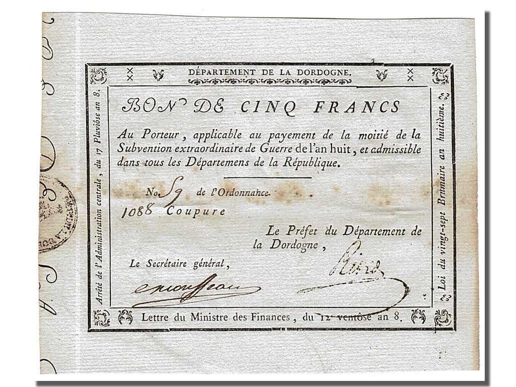 France, 5 Francs, 1800, UNC(65-70), Lafaurie:221