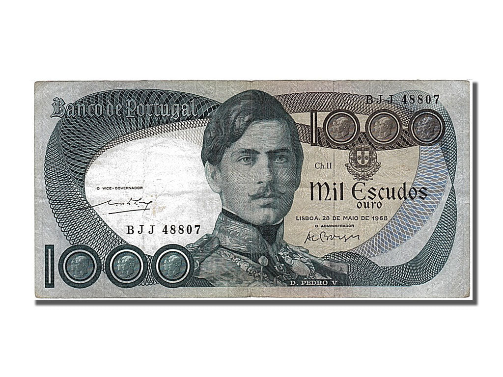 Banknote, Portugal, 1000 Escudos, 1968, 1968-05-28, AU(55-58)