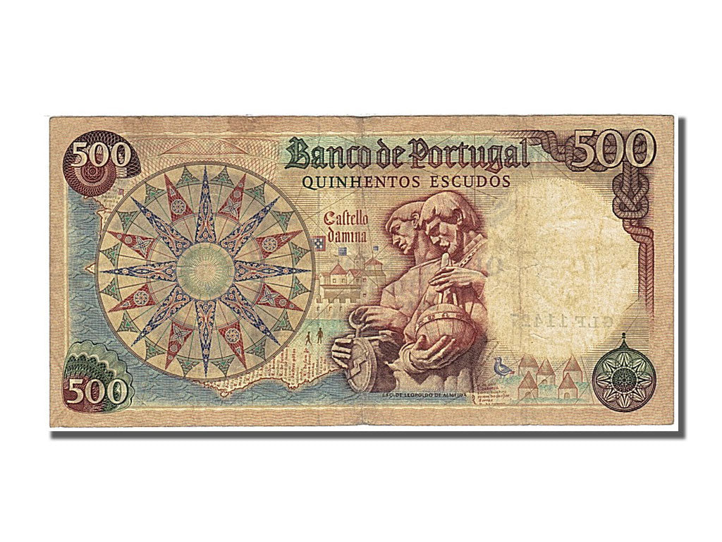 Banknote, Portugal, 500 Escudos, 1966, 1966-01-25, AU(50-53)