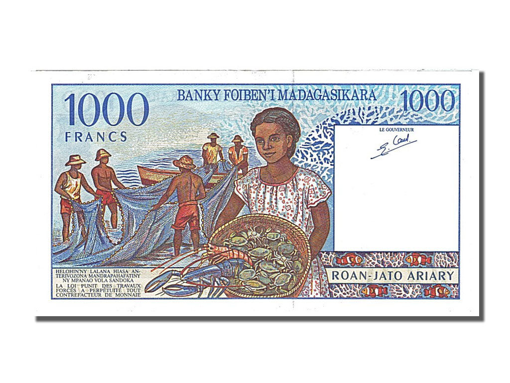 Billete, 1000 Francs = 200 Ariary, 1994, Madagascar, EBC