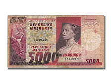 Madagascar, 5000 Francs = 1000 Ariary, VF(20-25)