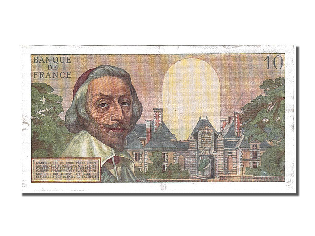 Billete, Francia, 10 Nouveaux Francs, 10 NF 1959-1963 ''Richelieu'', 1959