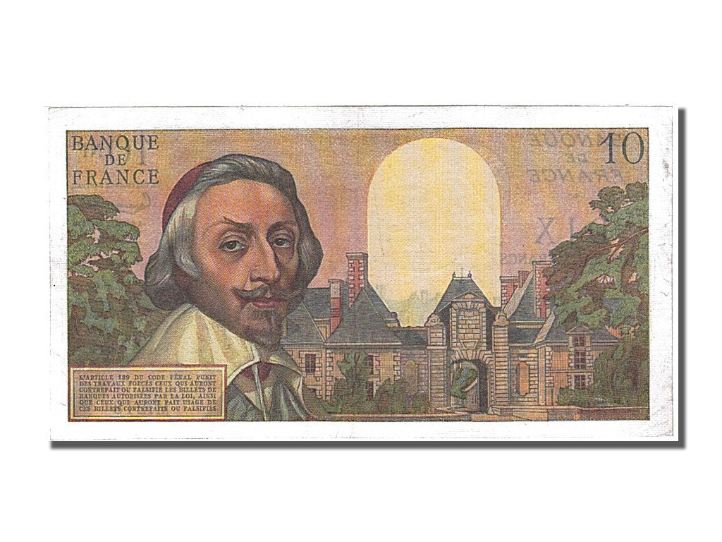 Billete, Francia, 10 Nouveaux Francs, 10 NF 1959-1963 ''Richelieu'', 1962