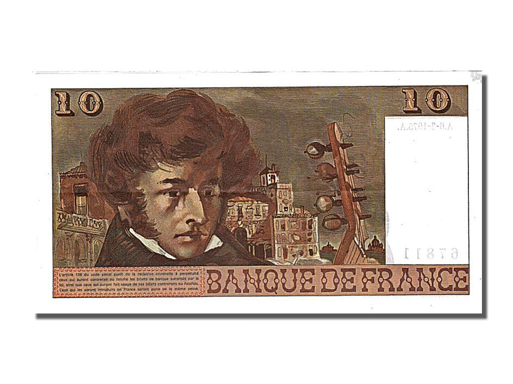 Billete, Francia, 10 Francs, 10 F 1972-1978 ''Berlioz'', 1975, 1975-03-06, EBC