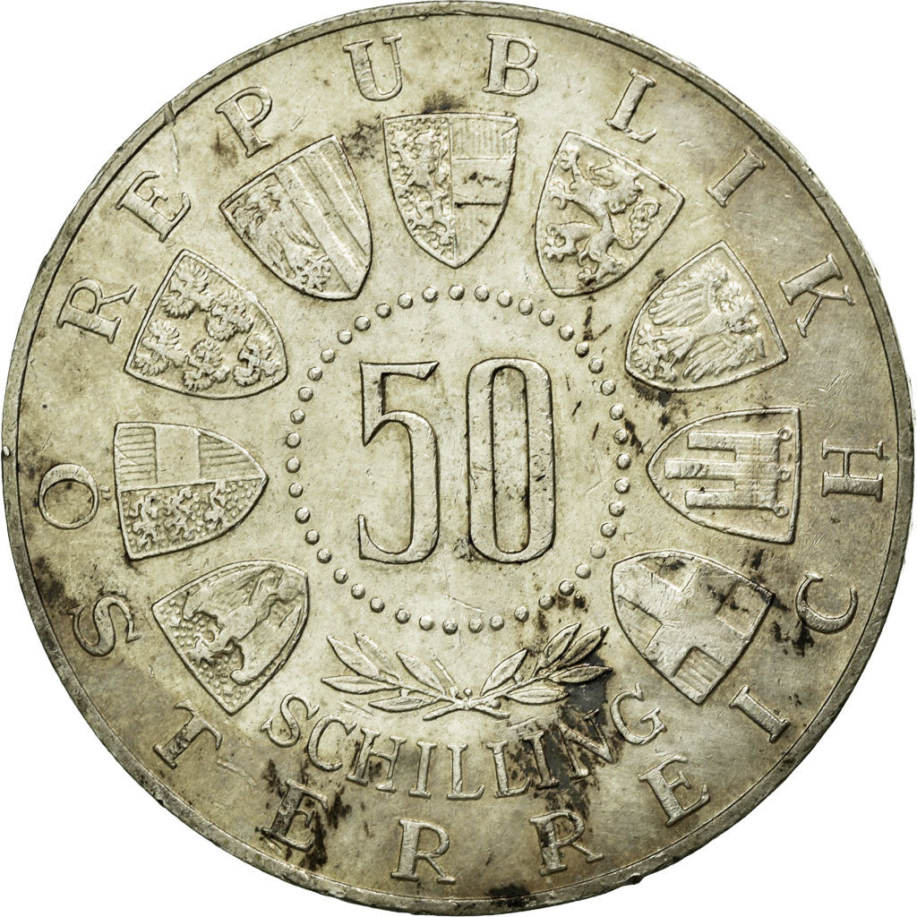 Coin, Austria, 50 Schilling, 1964, AU(55-58), Silver, KM:2896
