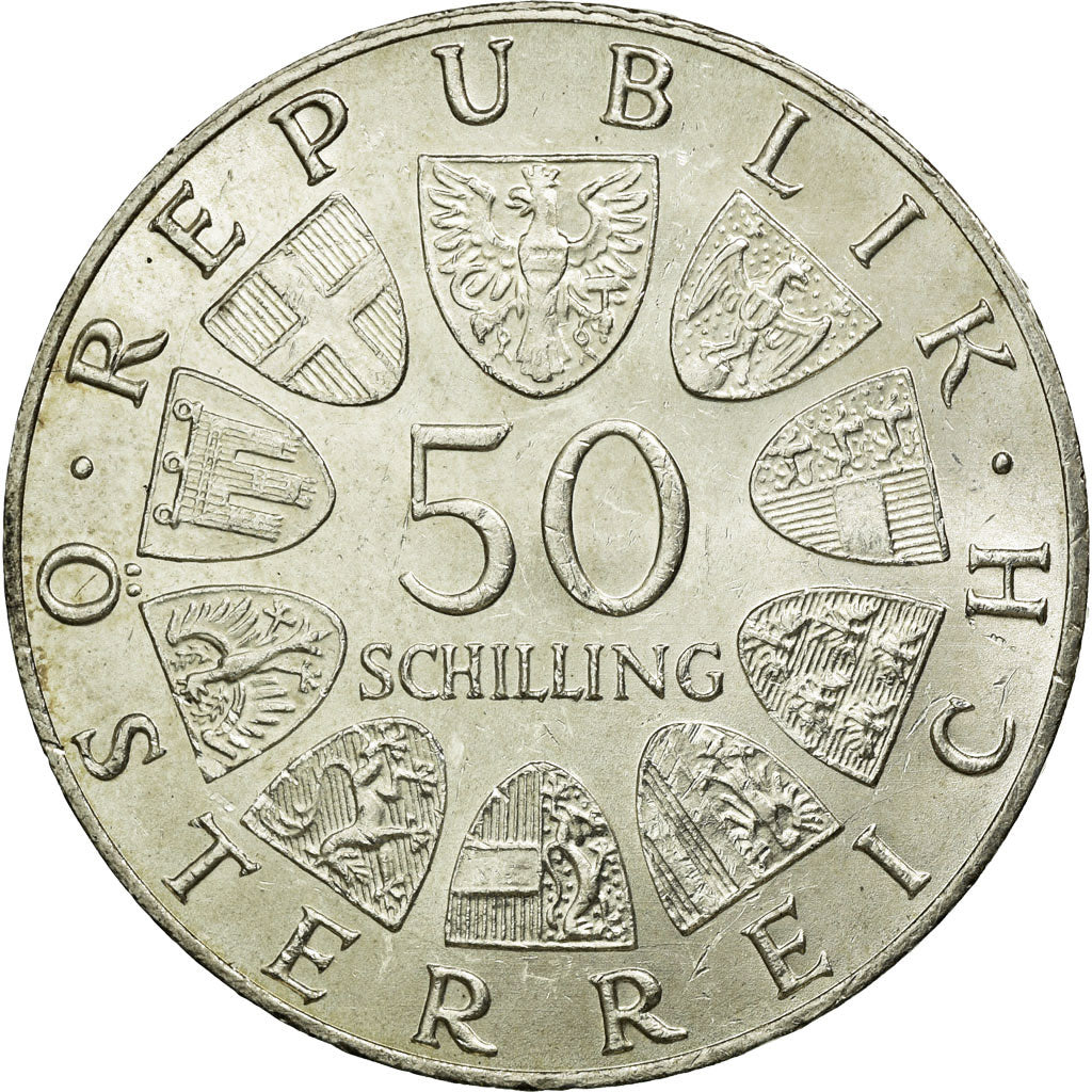 Coin, Austria, 50 Schilling, 1966, AU(55-58), Silver, KM:2900