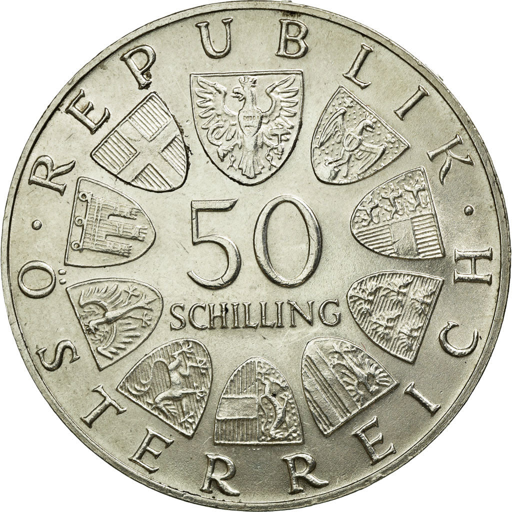 Coin, Austria, 50 Schilling, 1967, AU(55-58), Silver, KM:2902