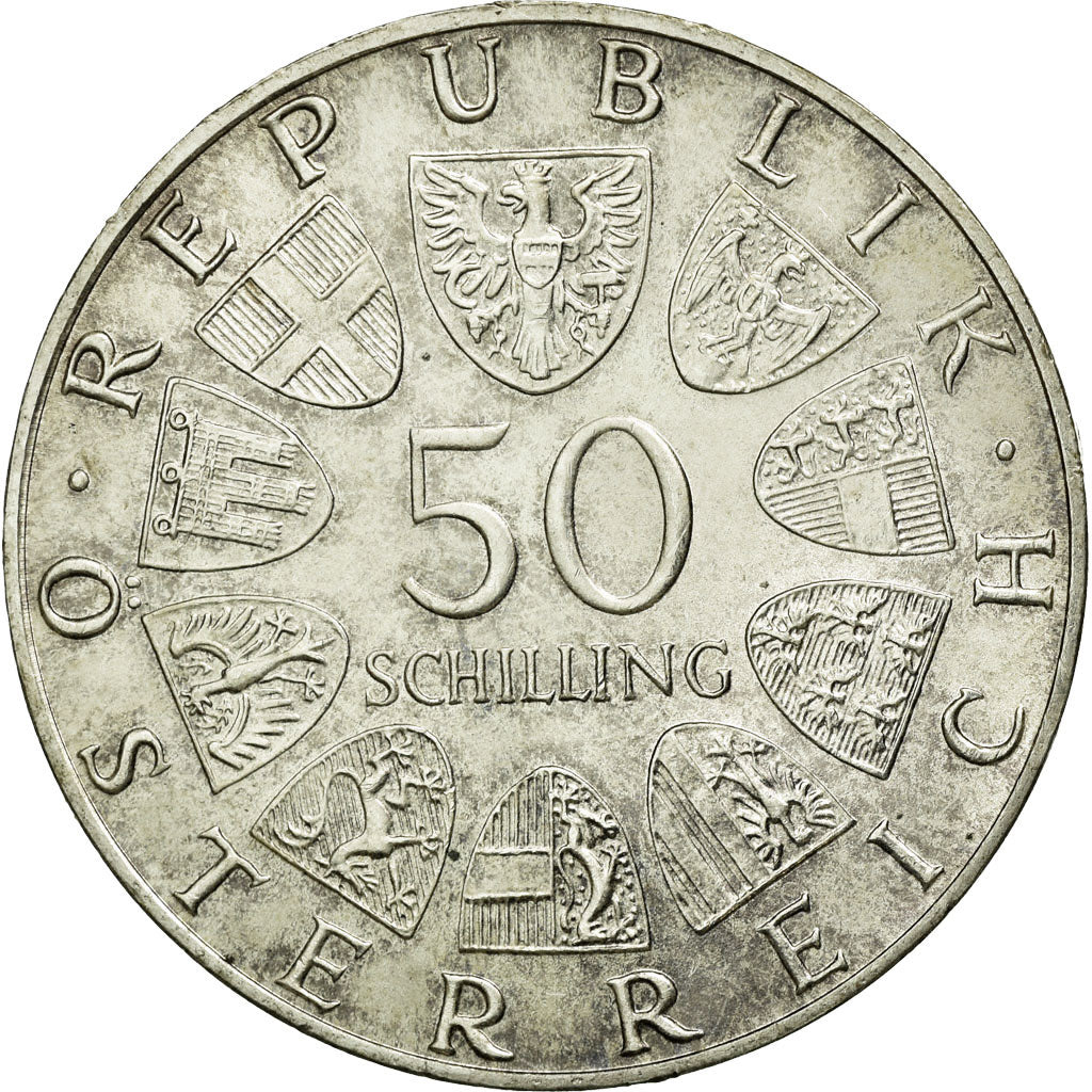 Coin, Austria, 50 Schilling, 1974, AU(55-58), Silver, KM:2922