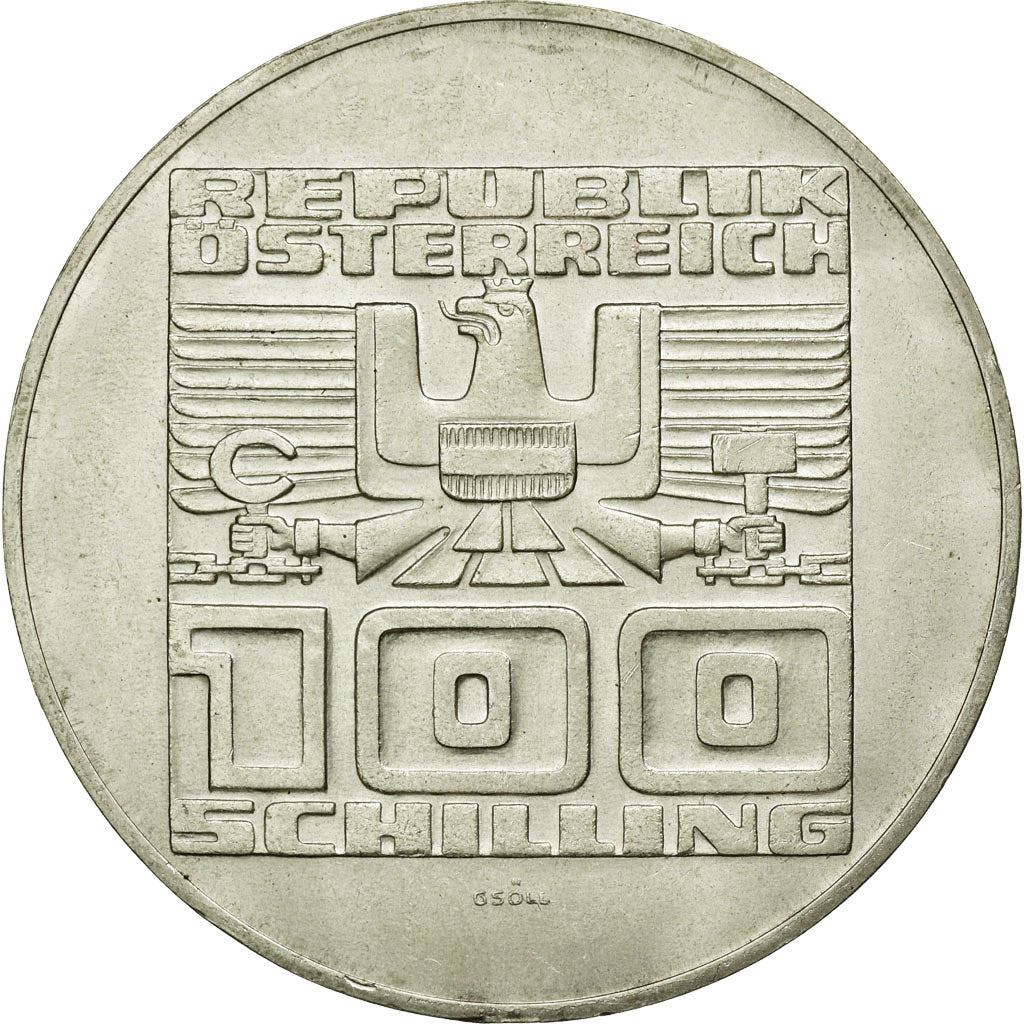 Coin, Austria, 100 Schilling, 1975, MS(60-62), Silver, KM:2924