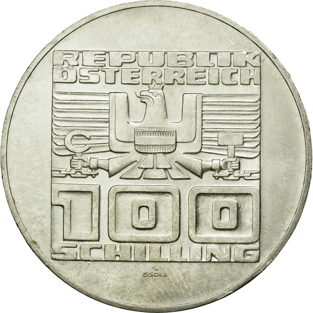 Coin, Austria, 100 Schilling, 1975, MS(60-62), Silver, KM:2925