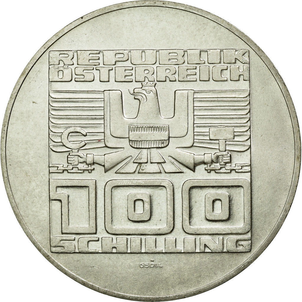 Coin, Austria, 100 Schilling, 1975, MS(60-62), Silver, KM:2925