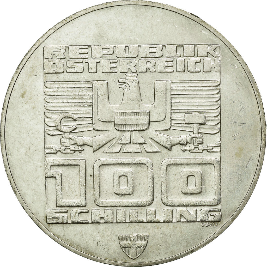 Coin, Austria, 100 Schilling, 1976, Vienna, MS(60-62), Silver, KM:2929